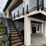 Exterior Outdoor Trex Stairs with Metal Stringer